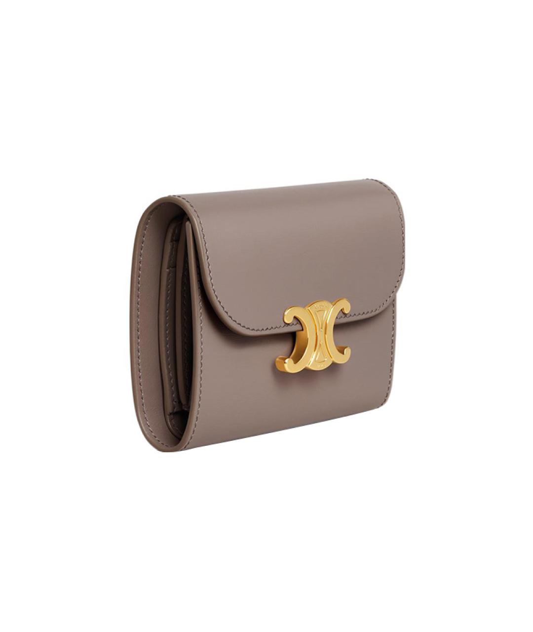 CELINE Коричневый кожаный кошелек, фото 2