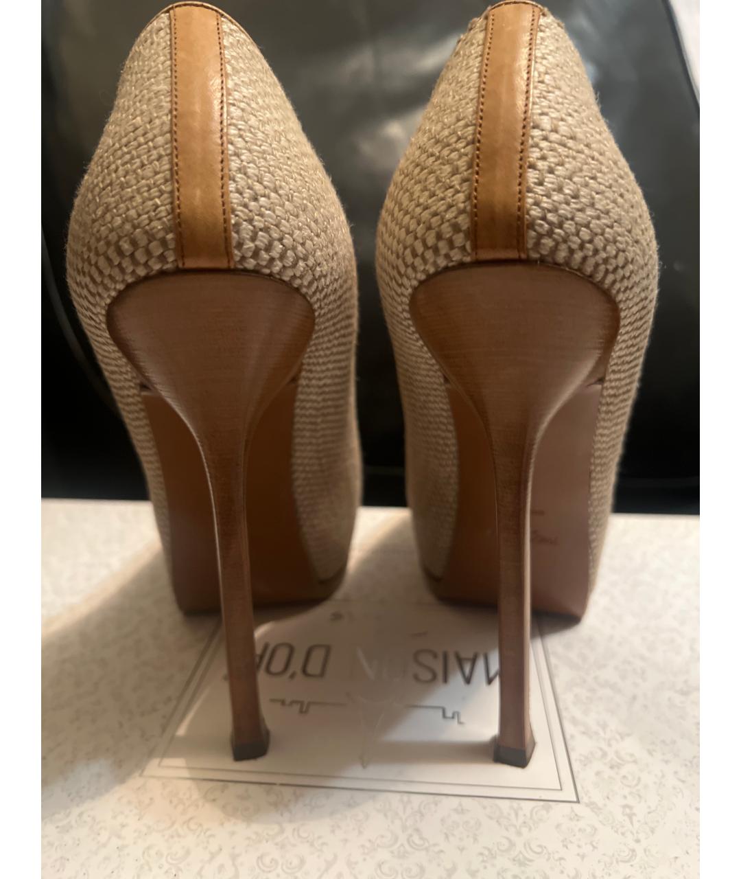 SAINT LAURENT Коричневые туфли, фото 4