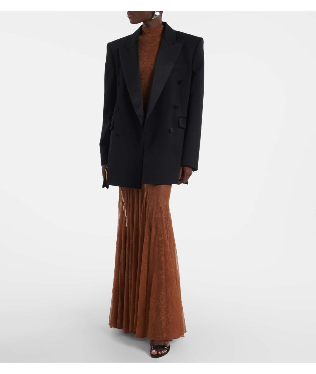 DAVID KOMA Коричневое кружевное коктейльное платье, фото 4