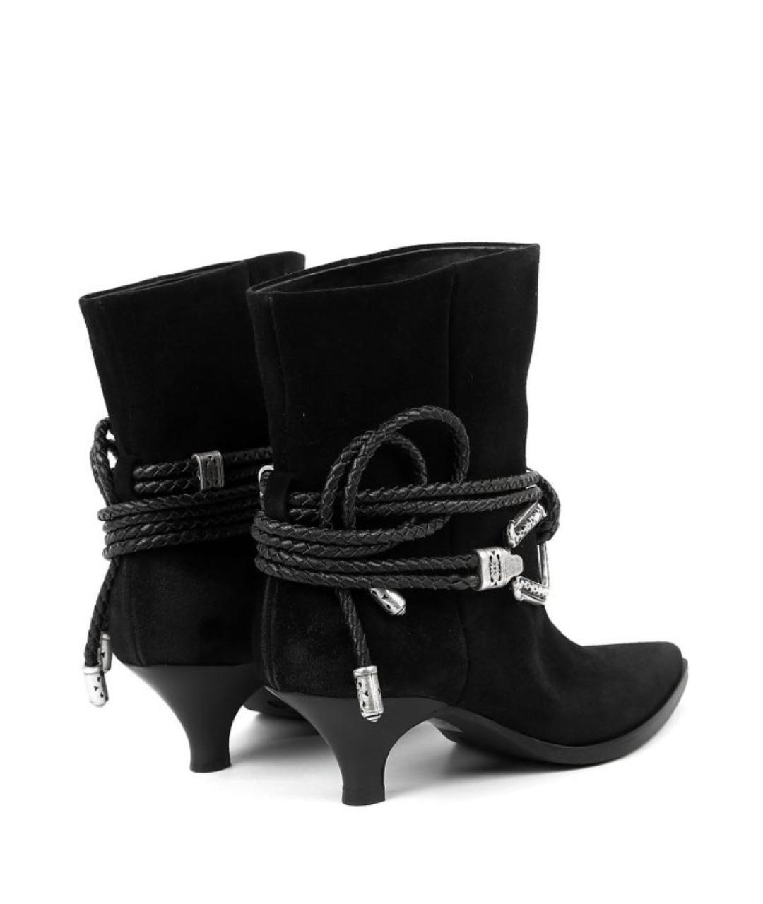 ELENA LACHI Черные замшевые полусапоги, фото 4