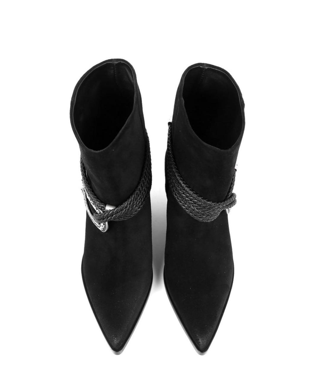 ELENA LACHI Черные замшевые полусапоги, фото 3