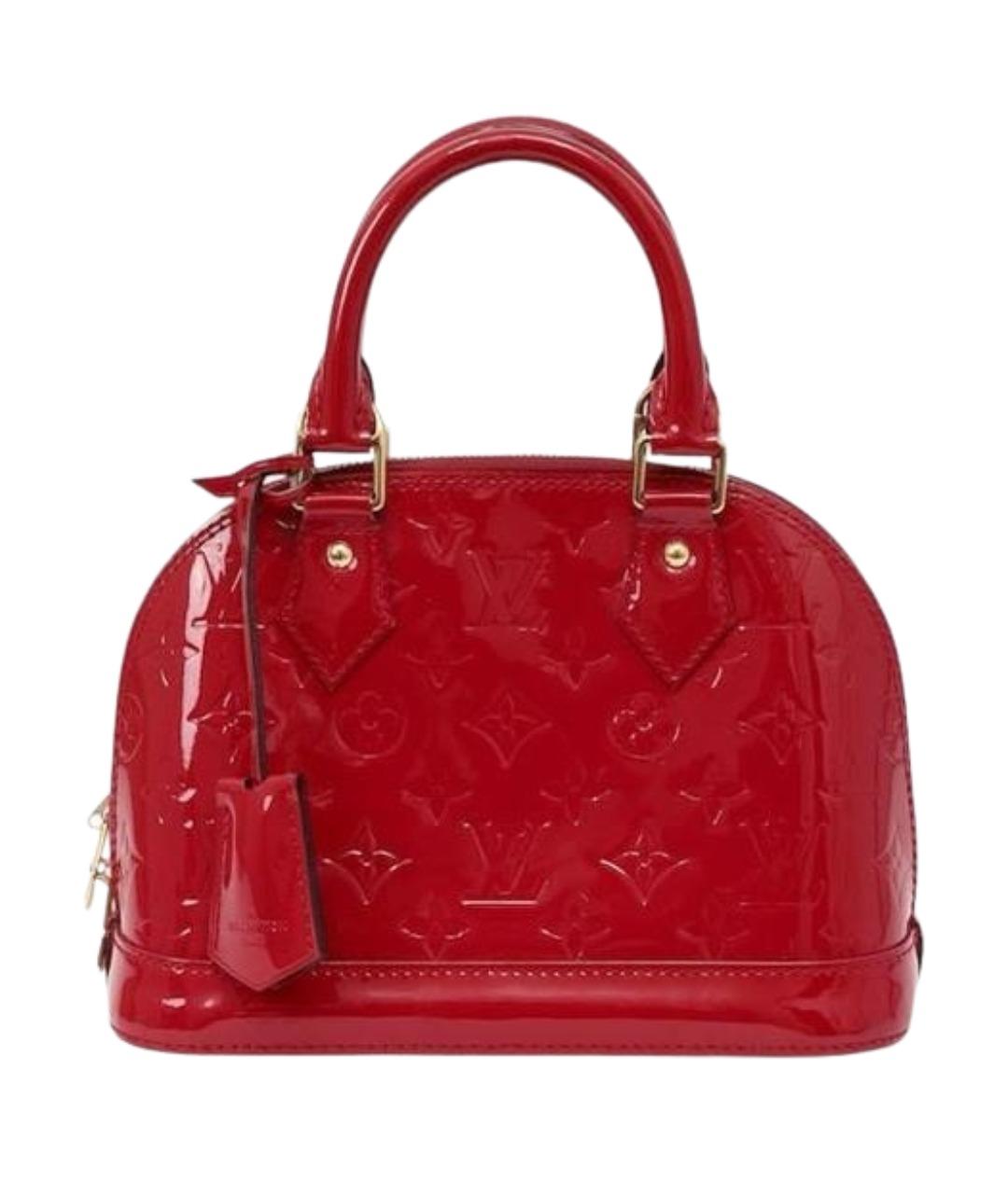 LOUIS VUITTON Красная кожаная сумка с короткими ручками, фото 1