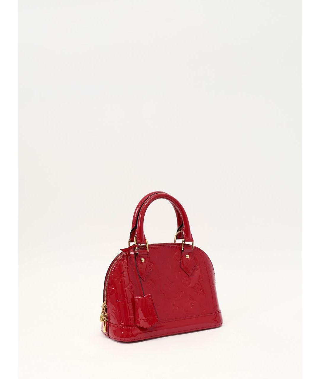 LOUIS VUITTON Красная кожаная сумка с короткими ручками, фото 2