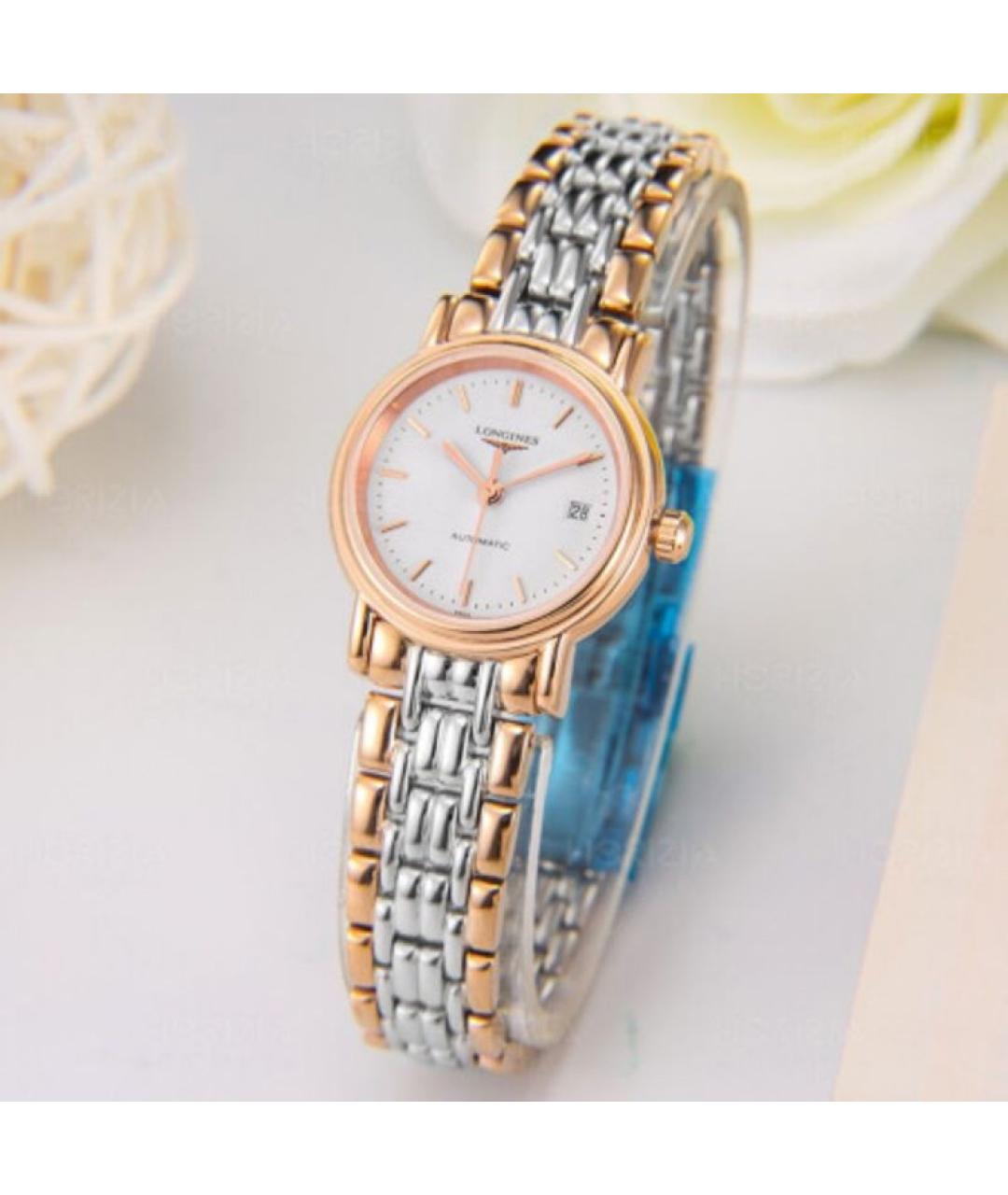 LONGINES Золотые стальные часы, фото 2