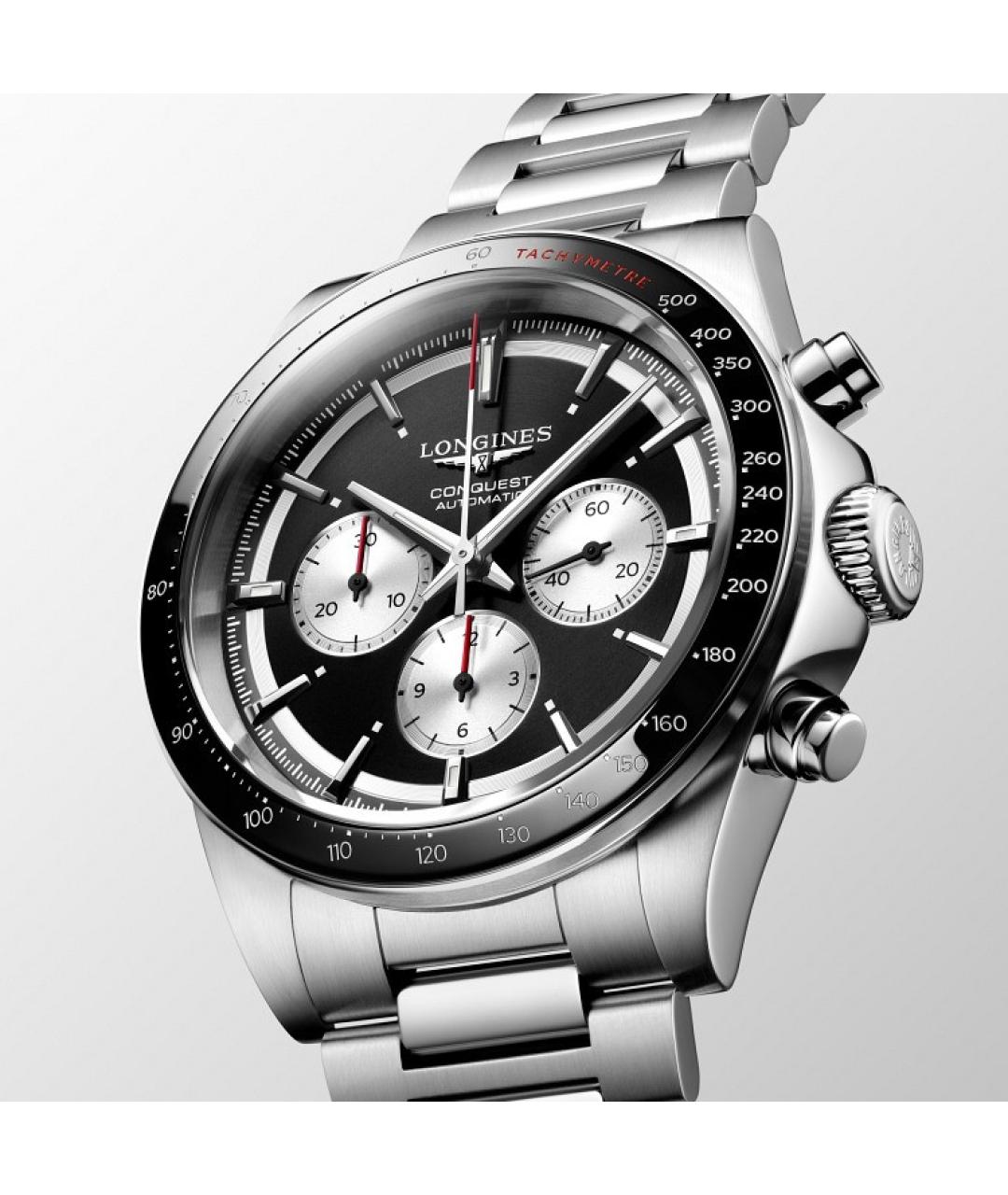 LONGINES Черные часы, фото 4