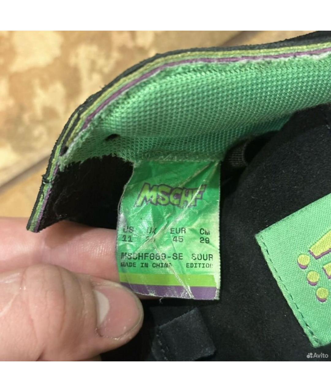 MSCHF Черные замшевые низкие кроссовки / кеды, фото 7