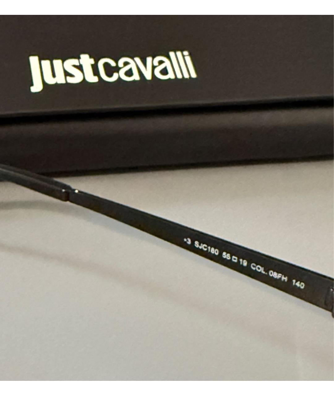 JUST CAVALLI Черные металлические солнцезащитные очки, фото 7