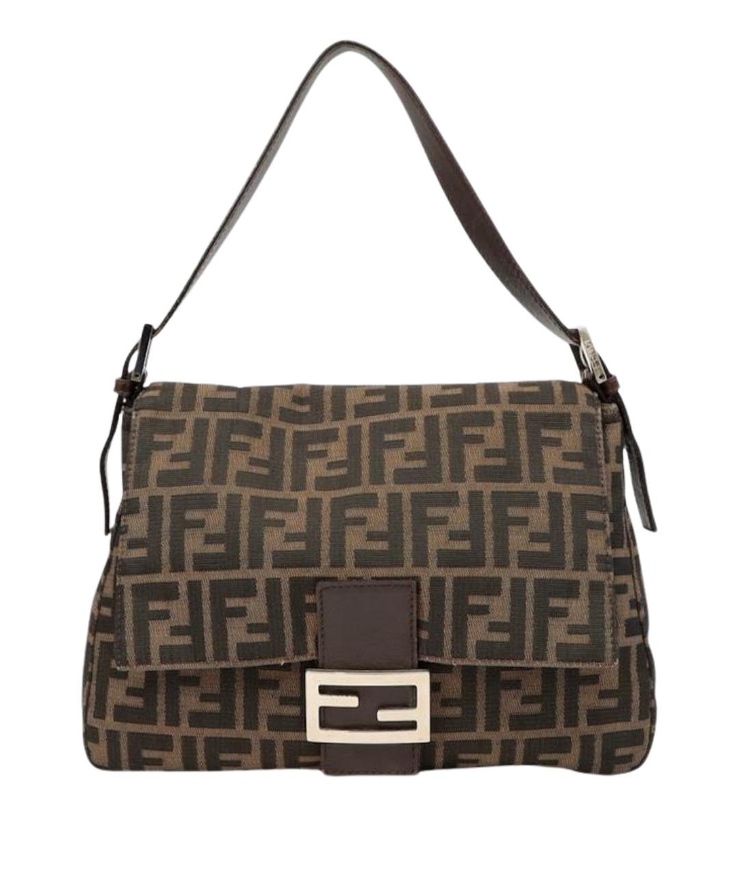 FENDI Коричневая сумка с короткими ручками, фото 1