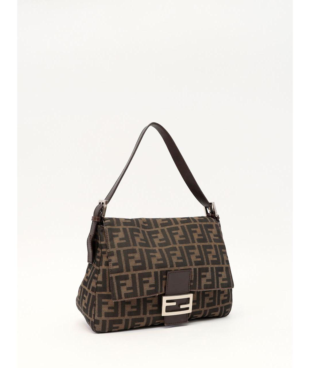 FENDI Коричневая сумка с короткими ручками, фото 2