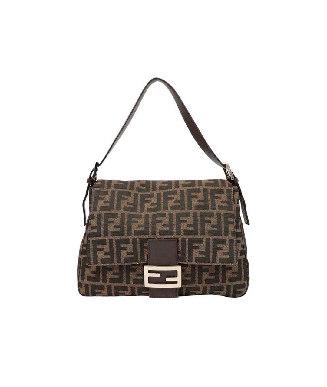 FENDI Коричневая сумка с короткими ручками, фото 9