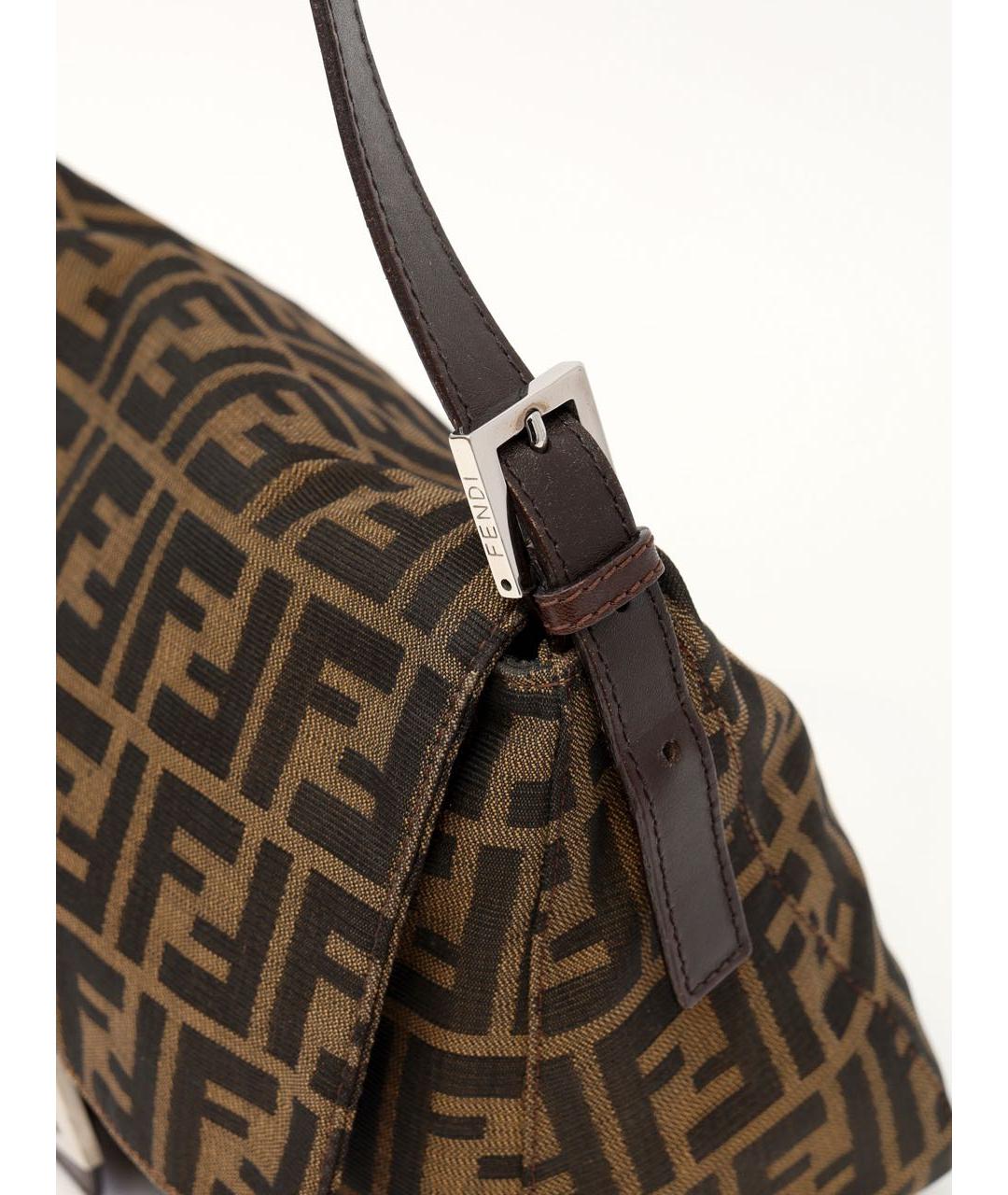 FENDI Коричневая сумка с короткими ручками, фото 7