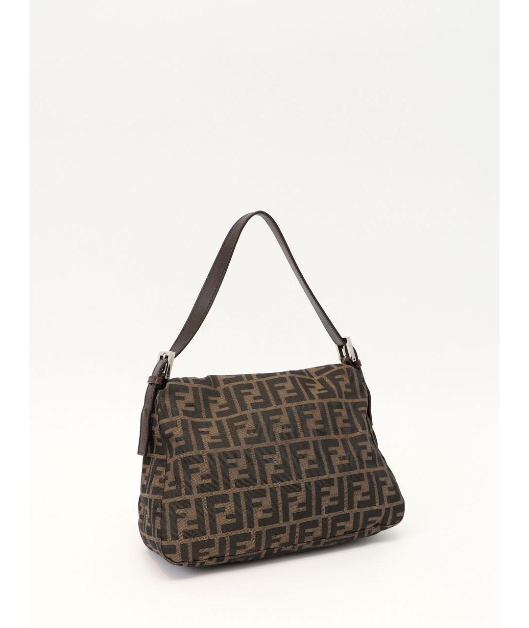 FENDI Коричневая сумка с короткими ручками, фото 3