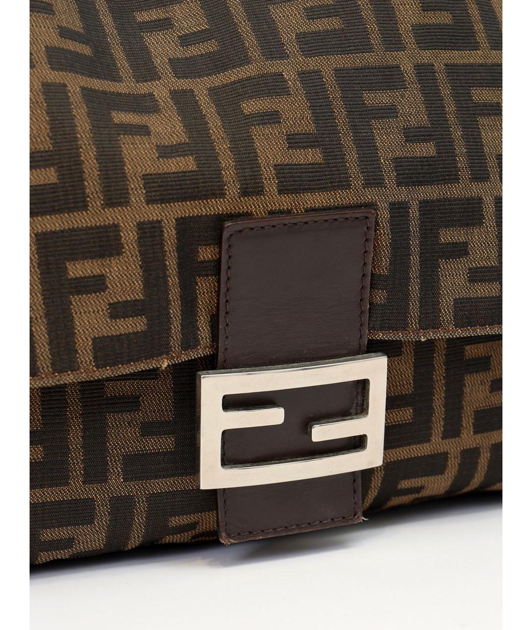 FENDI Коричневая сумка с короткими ручками, фото 6