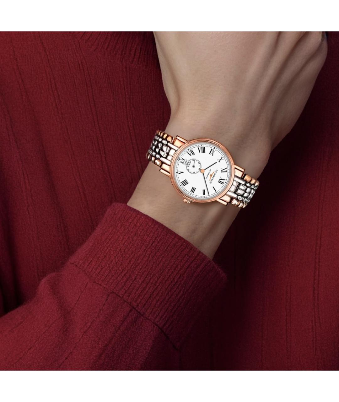 LONGINES Золотые стальные часы, фото 3