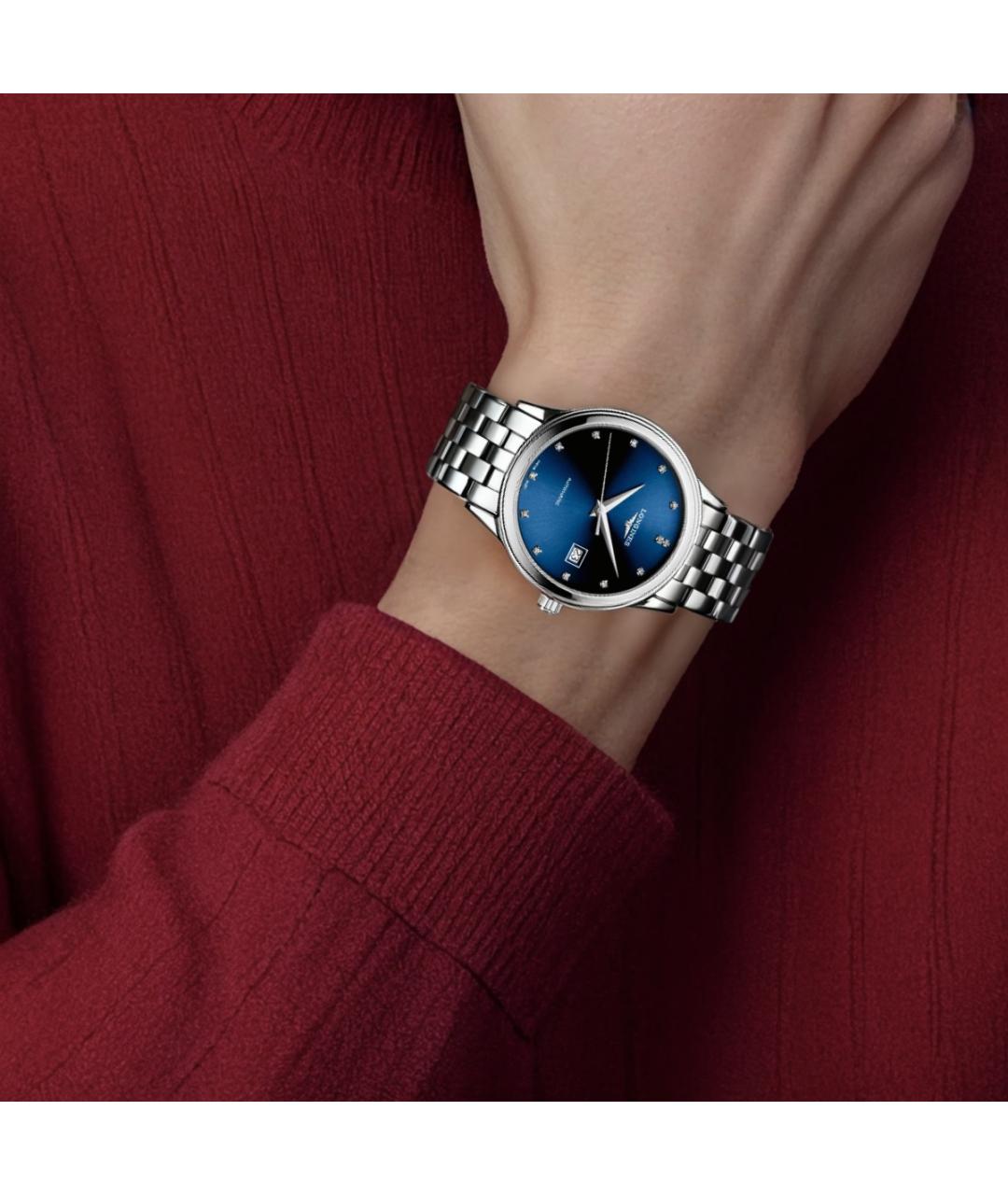 LONGINES Синие часы, фото 4