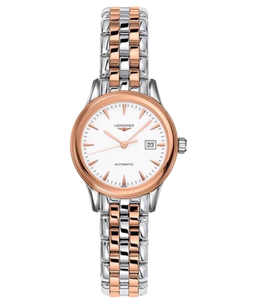 LONGINES Золотые стальные часы, фото 1