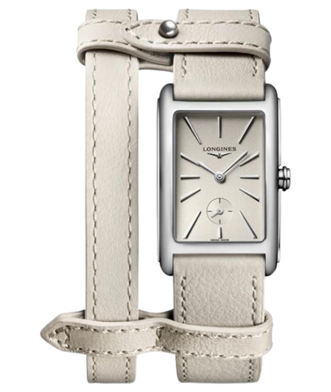 LONGINES Белые стальные часы, фото 1