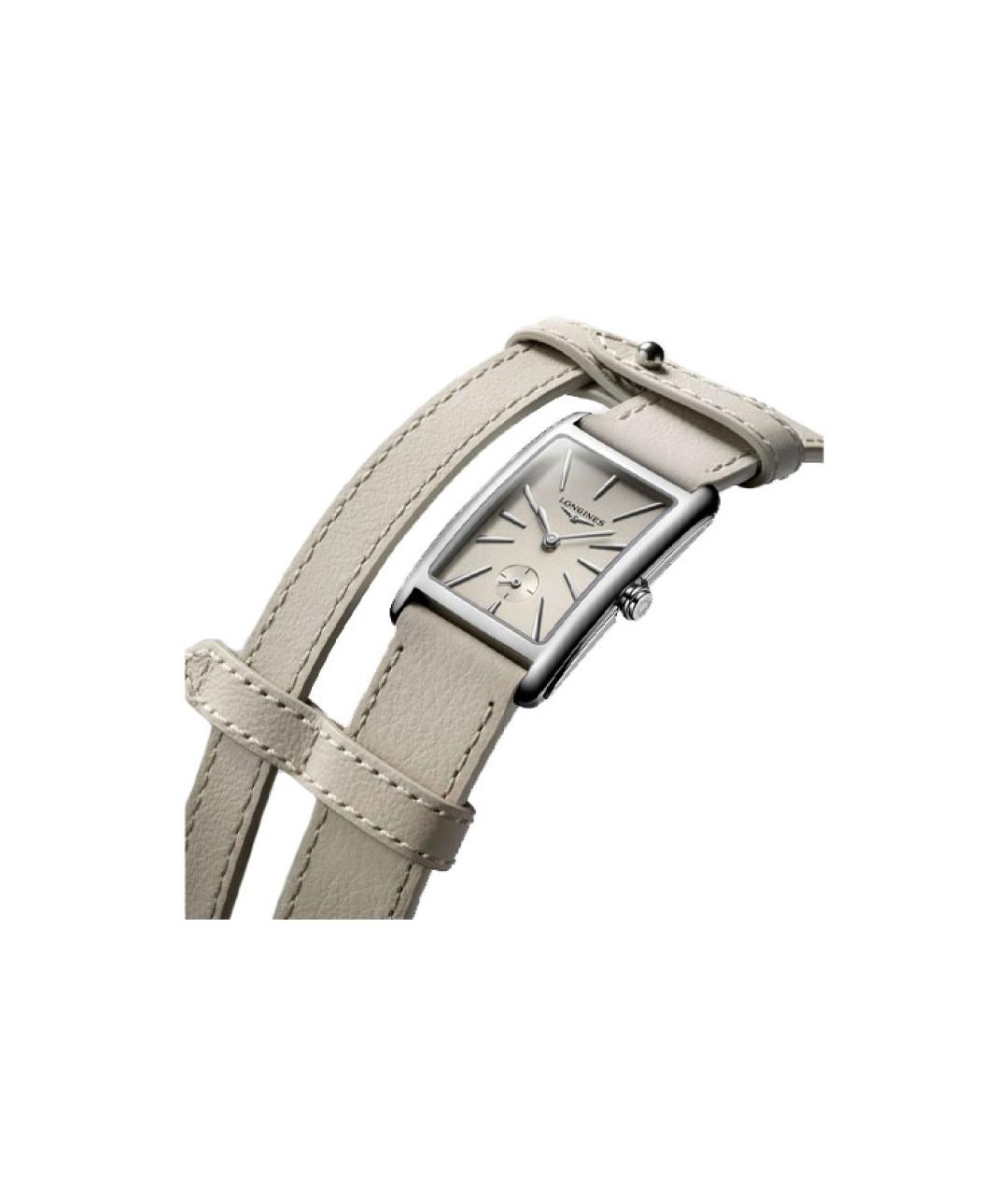 LONGINES Белые стальные часы, фото 2