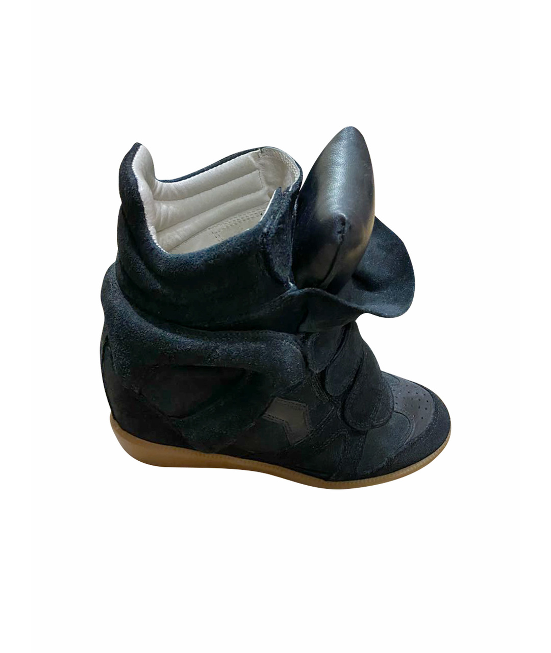 ISABEL MARANT Черные замшевые кроссовки, фото 1