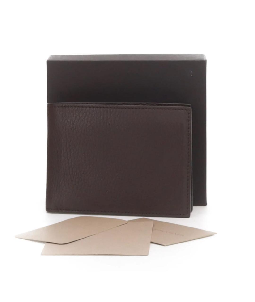 BOTTEGA VENETA Коричневый кожаный кошелек, фото 4