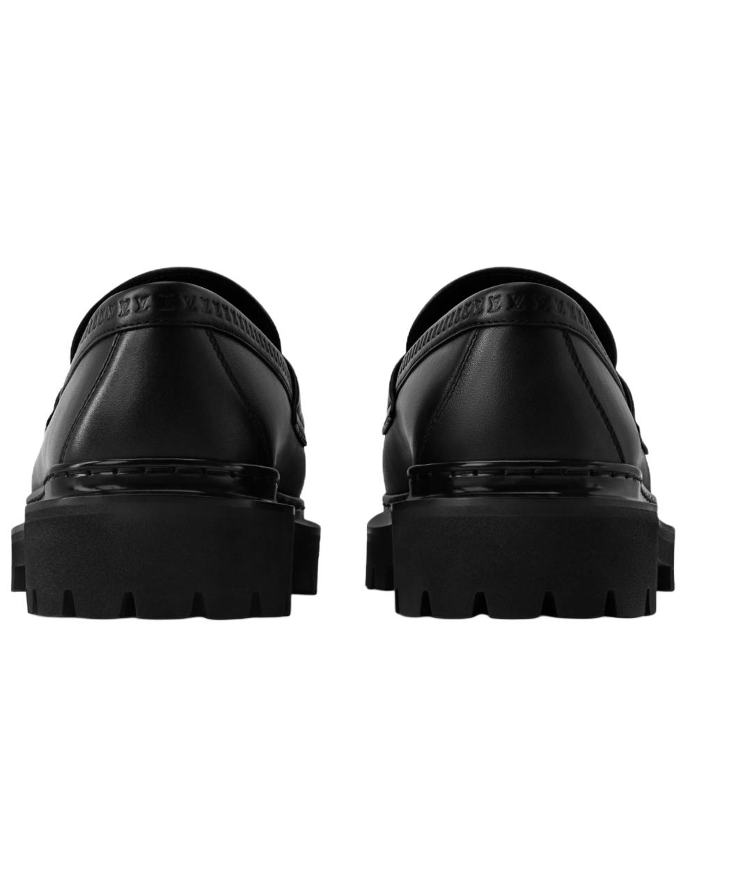 LOUIS VUITTON Черные кожаные лоферы, фото 5
