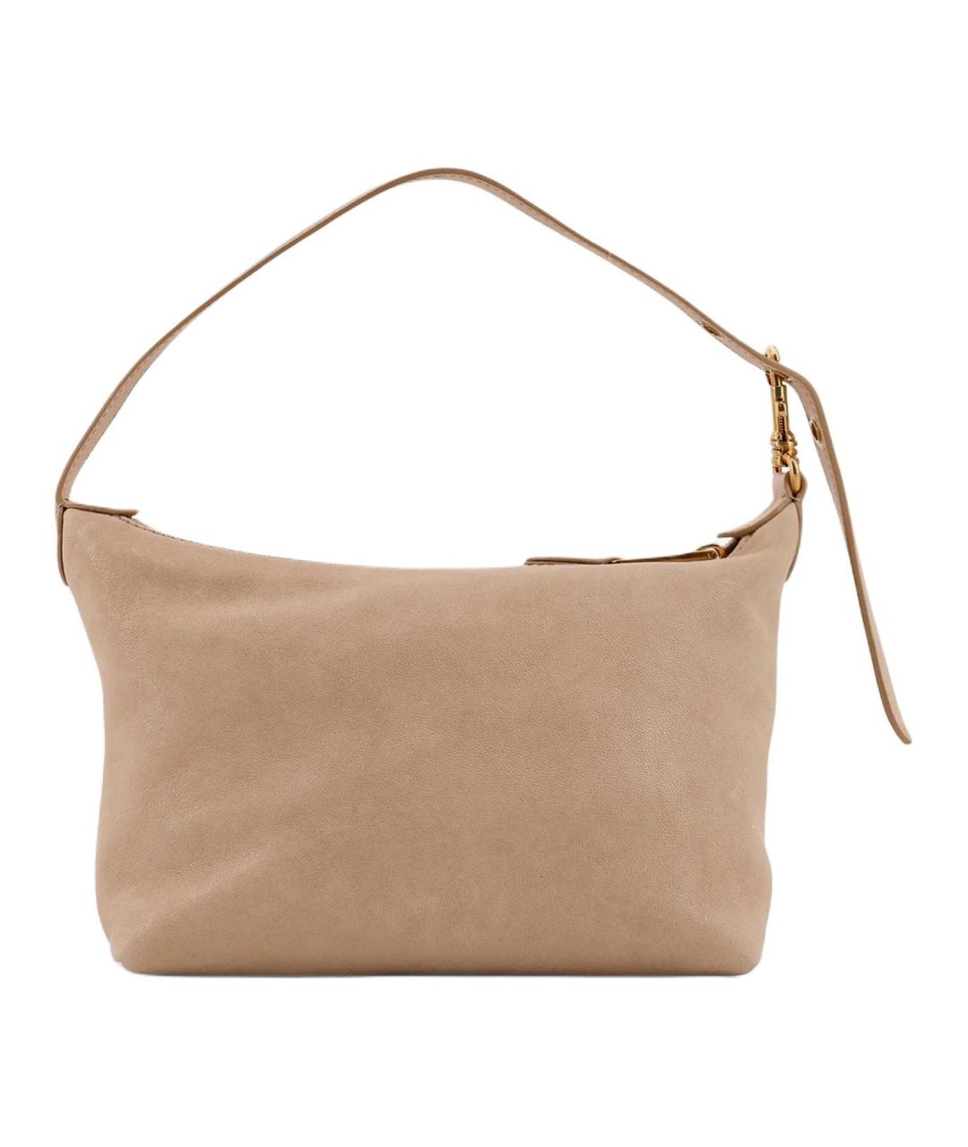 MIU MIU Бежевая кожаная сумка через плечо, фото 3