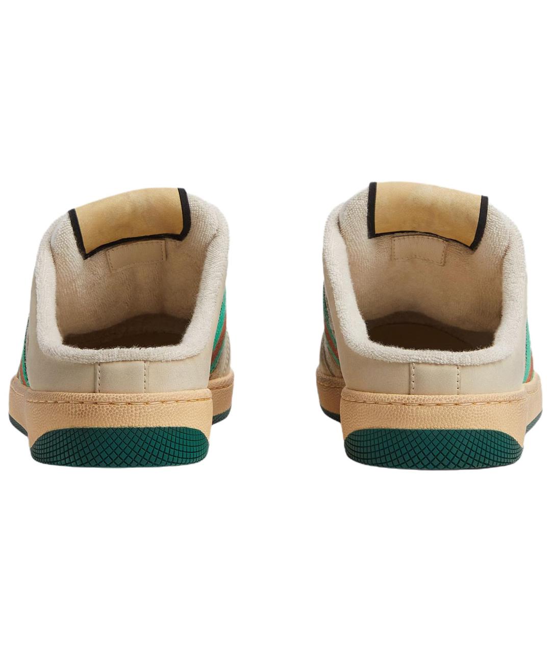 GUCCI Бежевые мюли, фото 5