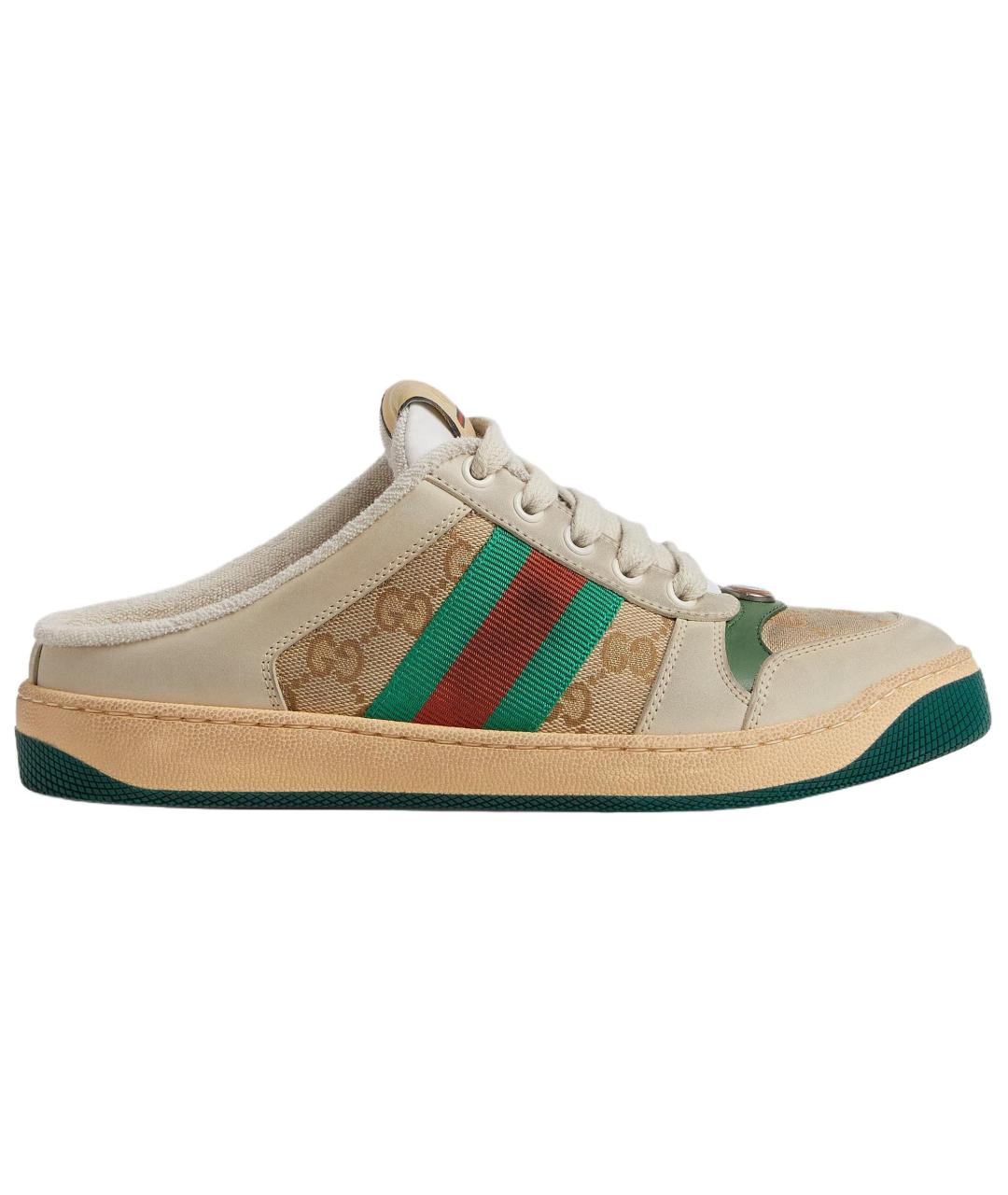 GUCCI Бежевые мюли, фото 1