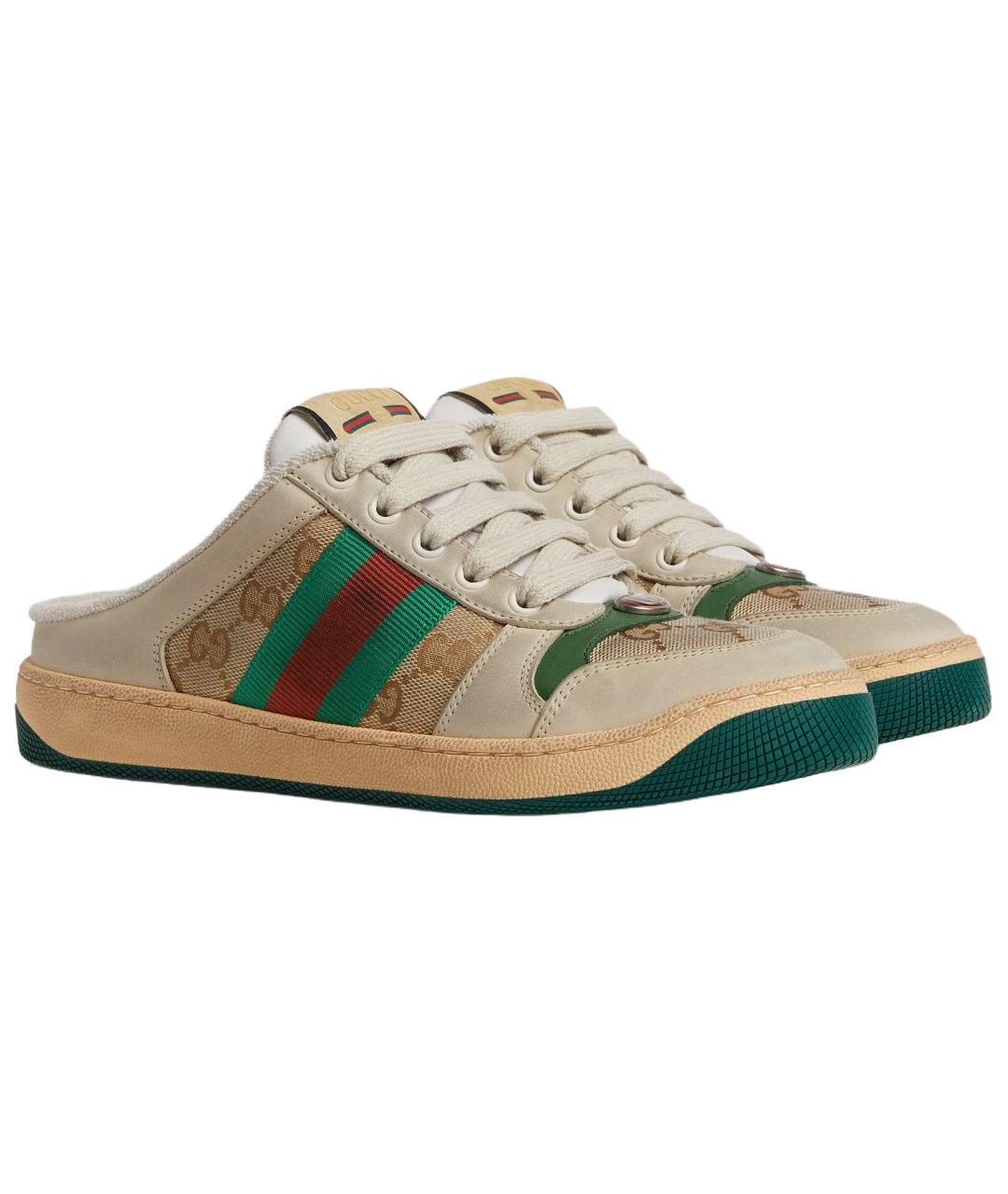 GUCCI Бежевые мюли, фото 3