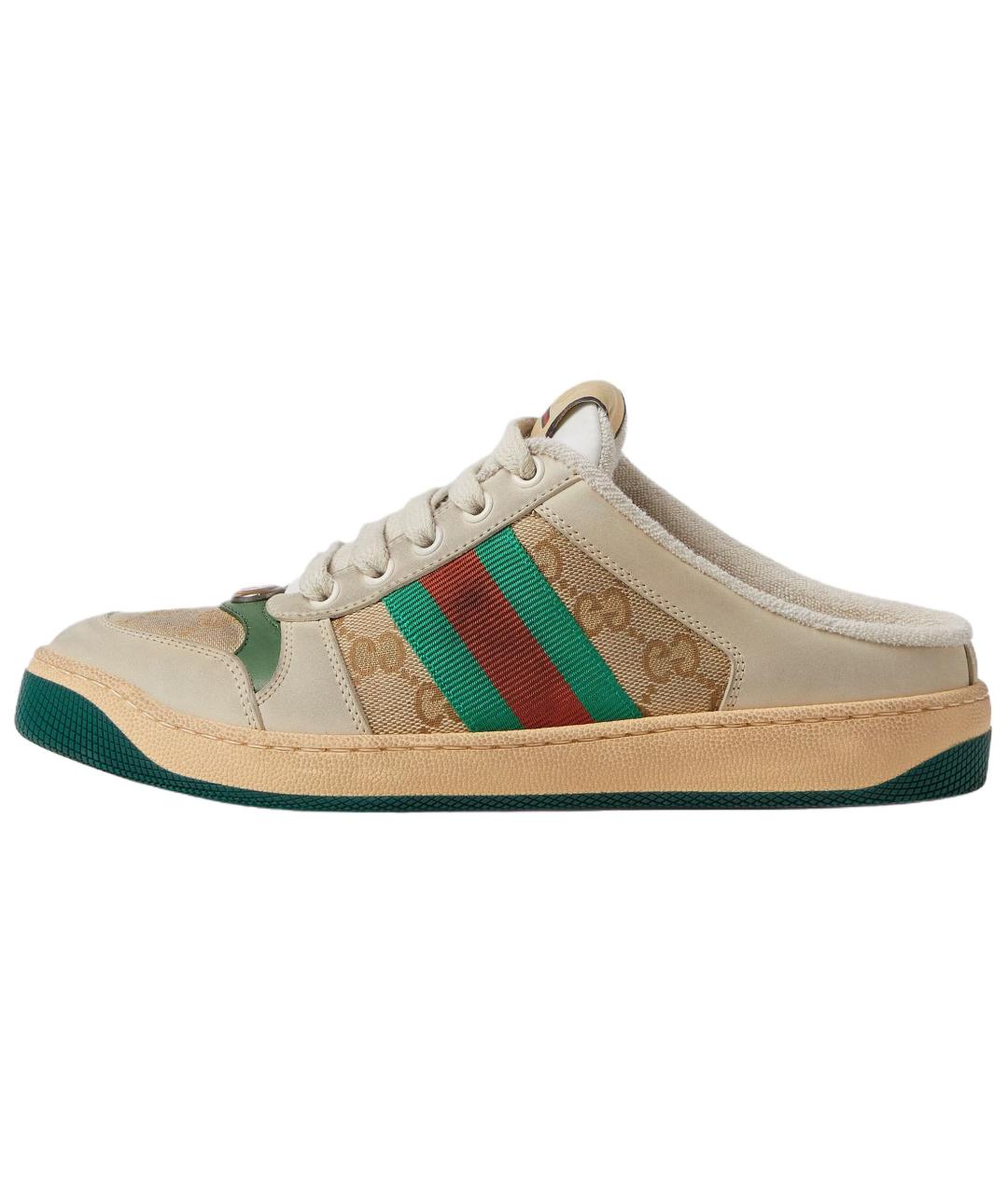 GUCCI Бежевые мюли, фото 2