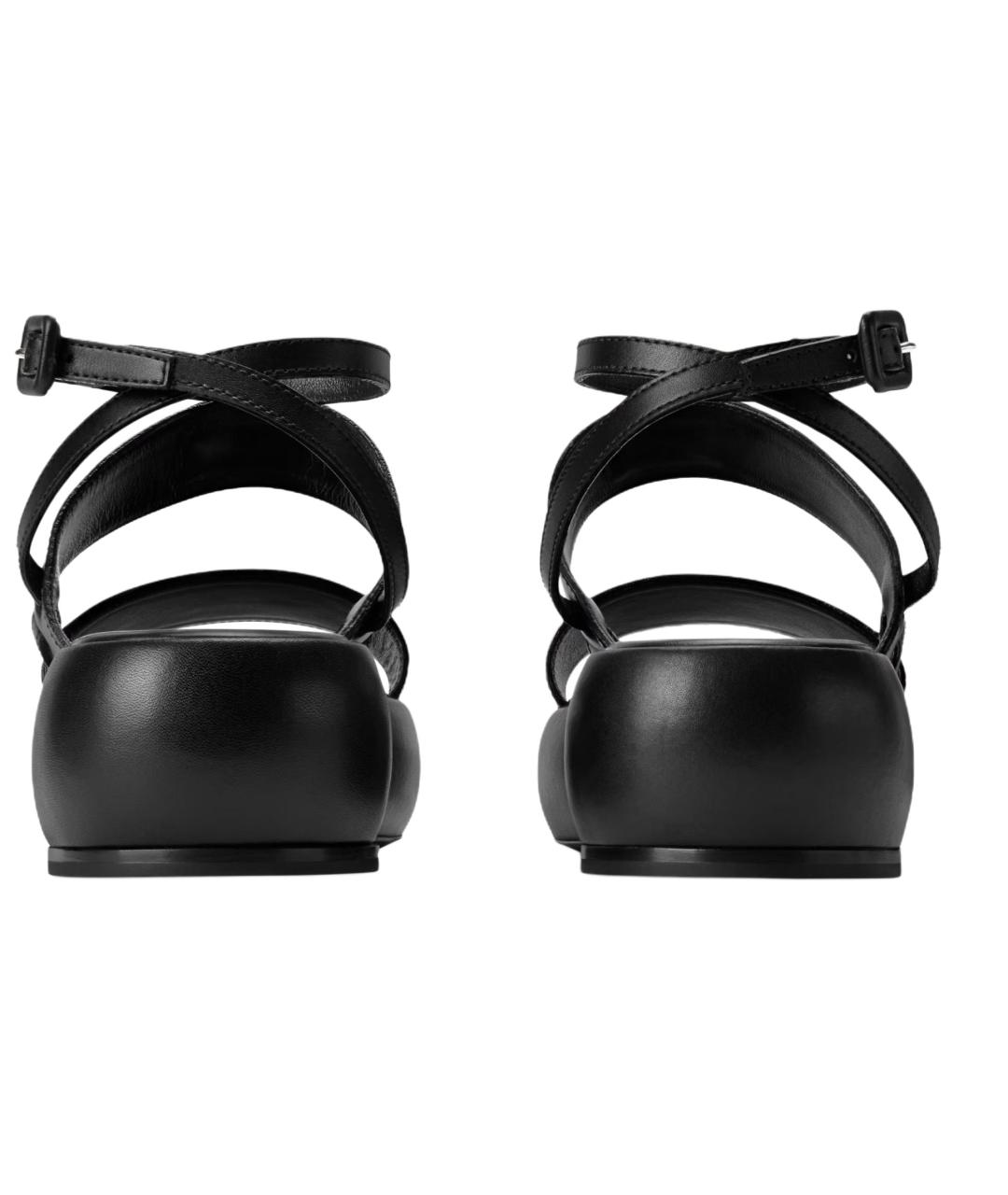 LOUIS VUITTON Черные кожаные сандалии, фото 4