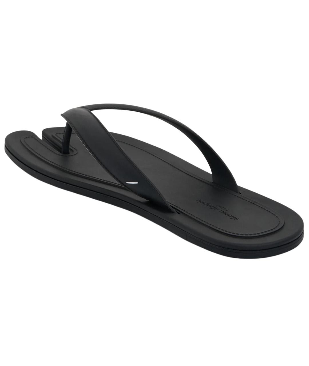 MAISON MARGIELA Черные шлепанцы, фото 3