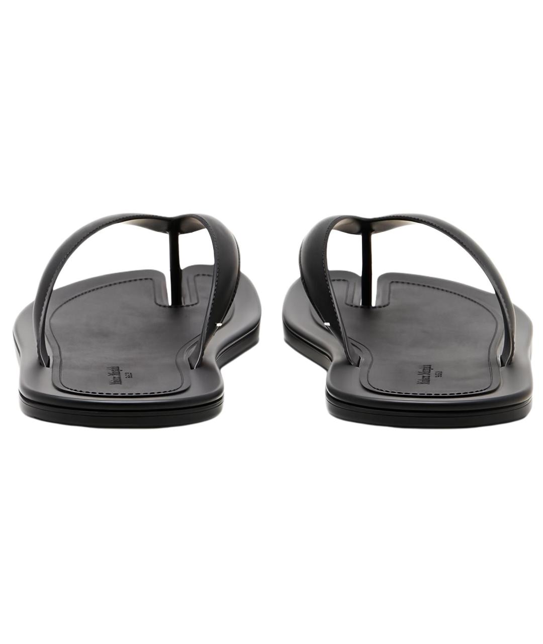 MAISON MARGIELA Черные шлепанцы, фото 4