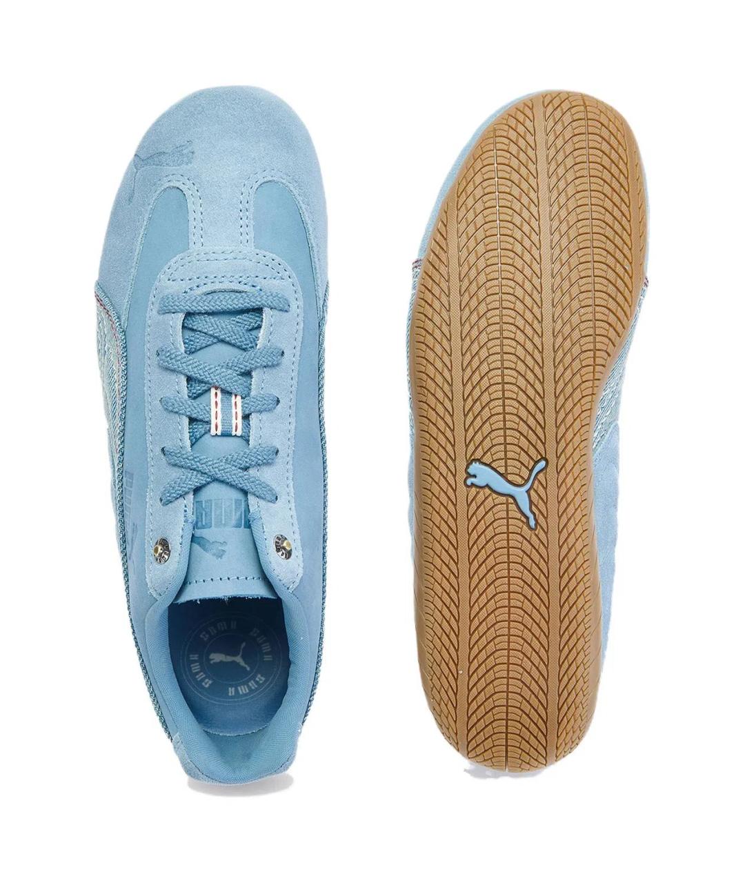 PUMA Голубые текстильные кроссовки, фото 3