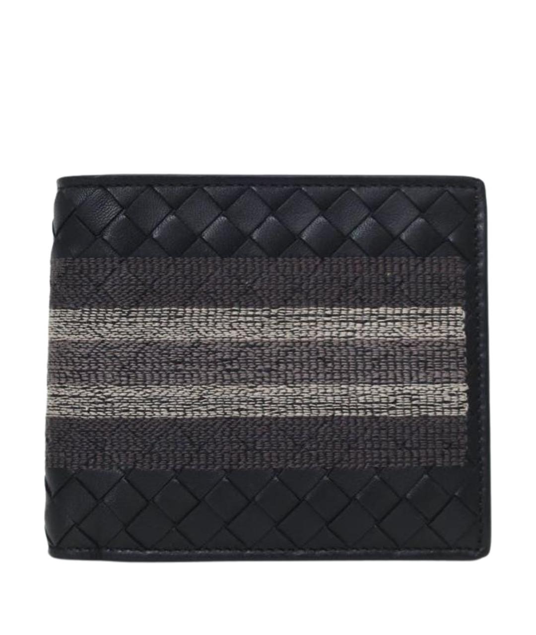 BOTTEGA VENETA Черный кожаный кошелек, фото 1