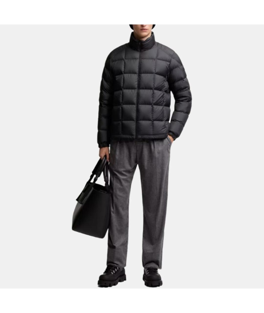 MONCLER Черная полиамидовая куртка, фото 4