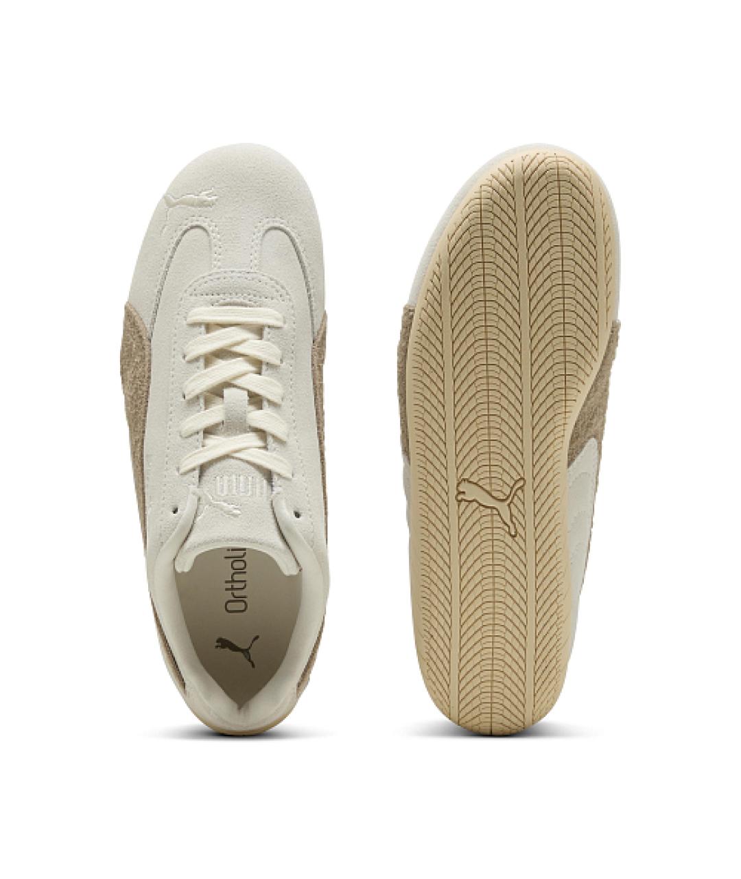 PUMA Бежевые замшевые кроссовки, фото 3