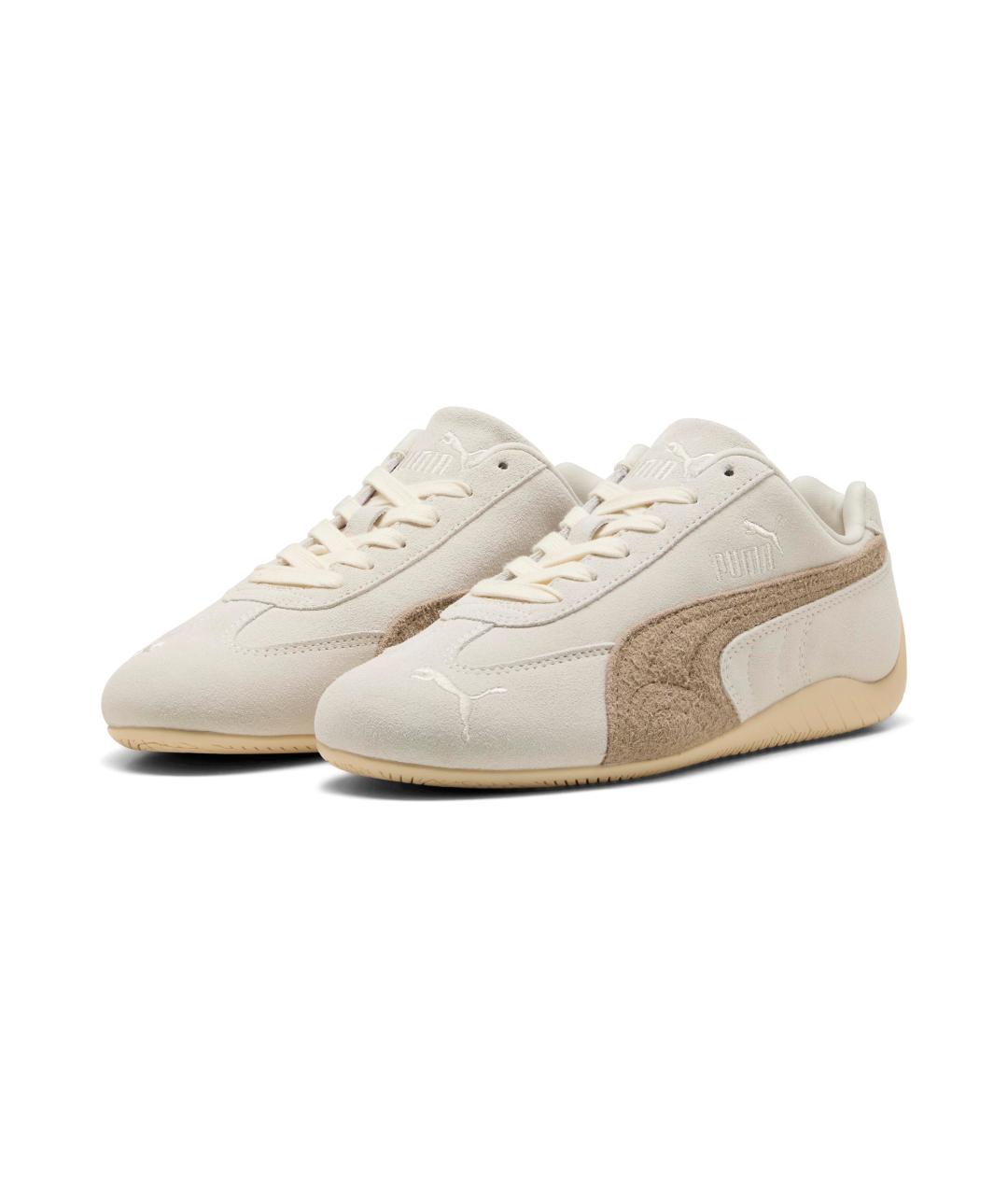 PUMA Бежевые замшевые кроссовки, фото 2