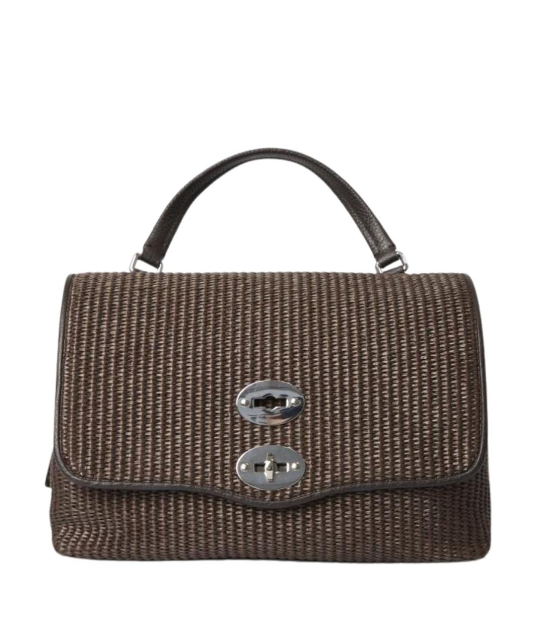 ZANELLATO Коричневая пелетеная сумка тоут, фото 1