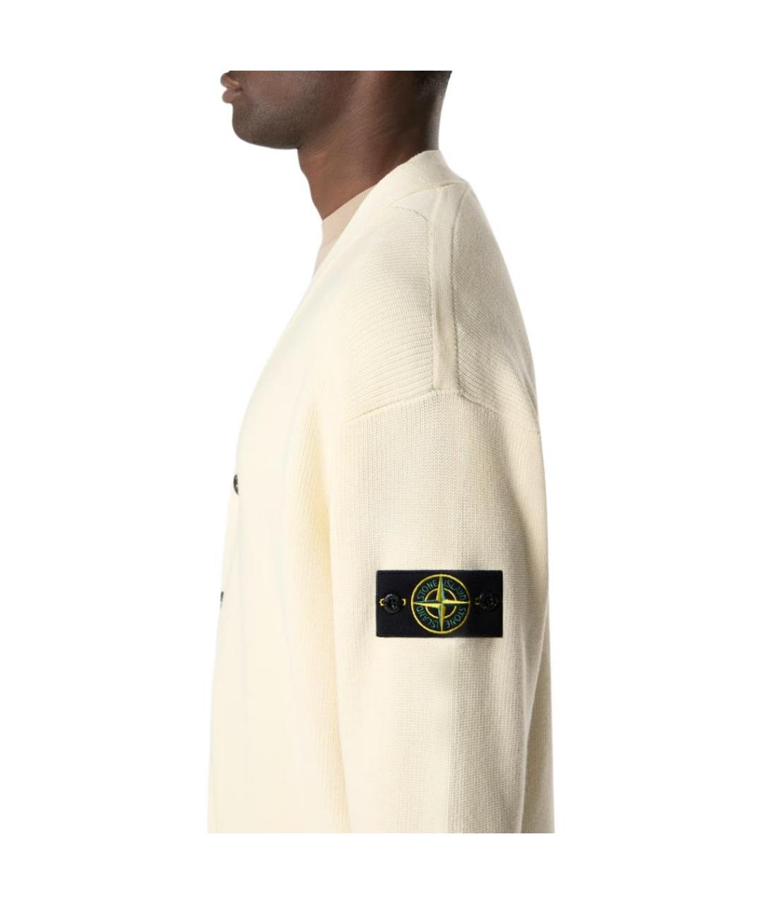 STONE ISLAND Белый кардиган, фото 5