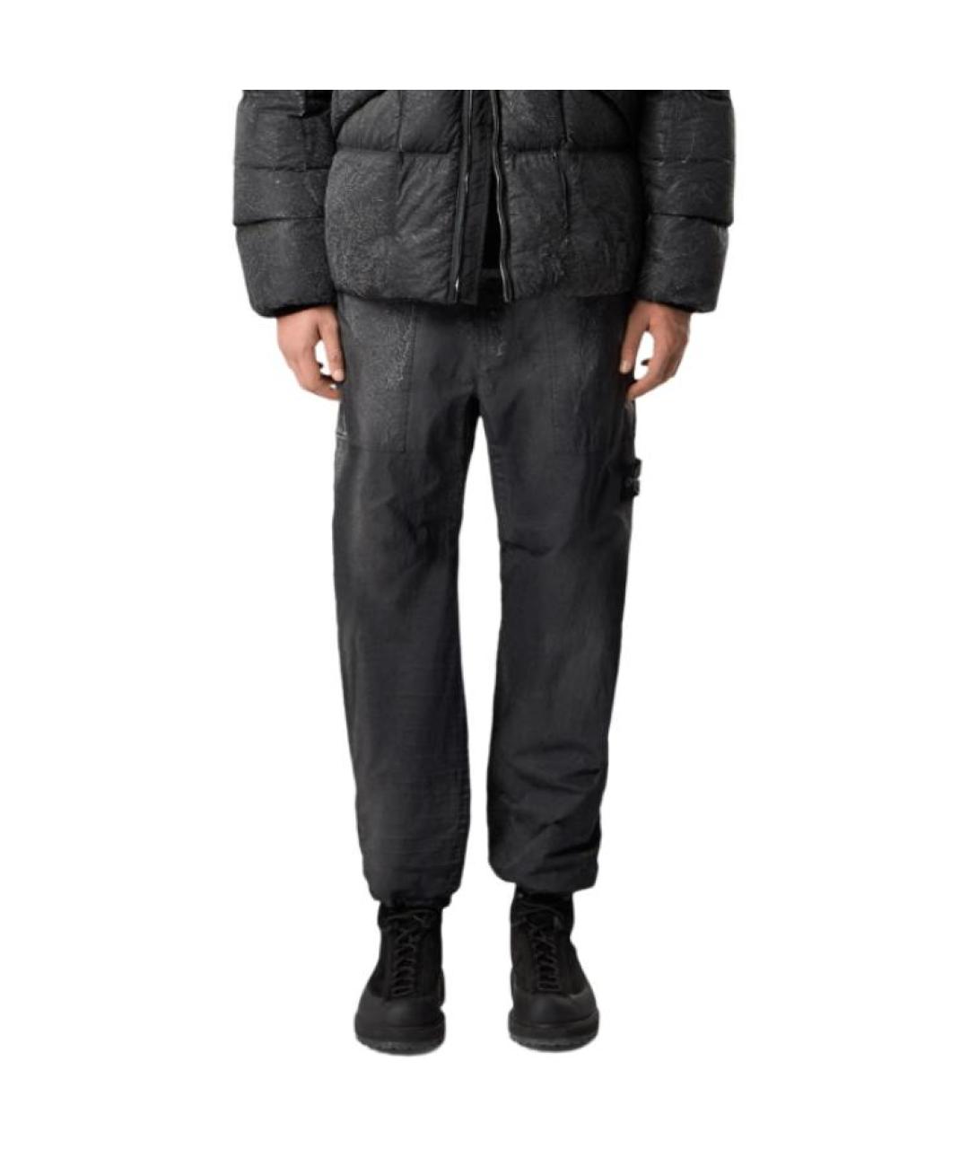 STONE ISLAND Черные повседневные брюки, фото 3