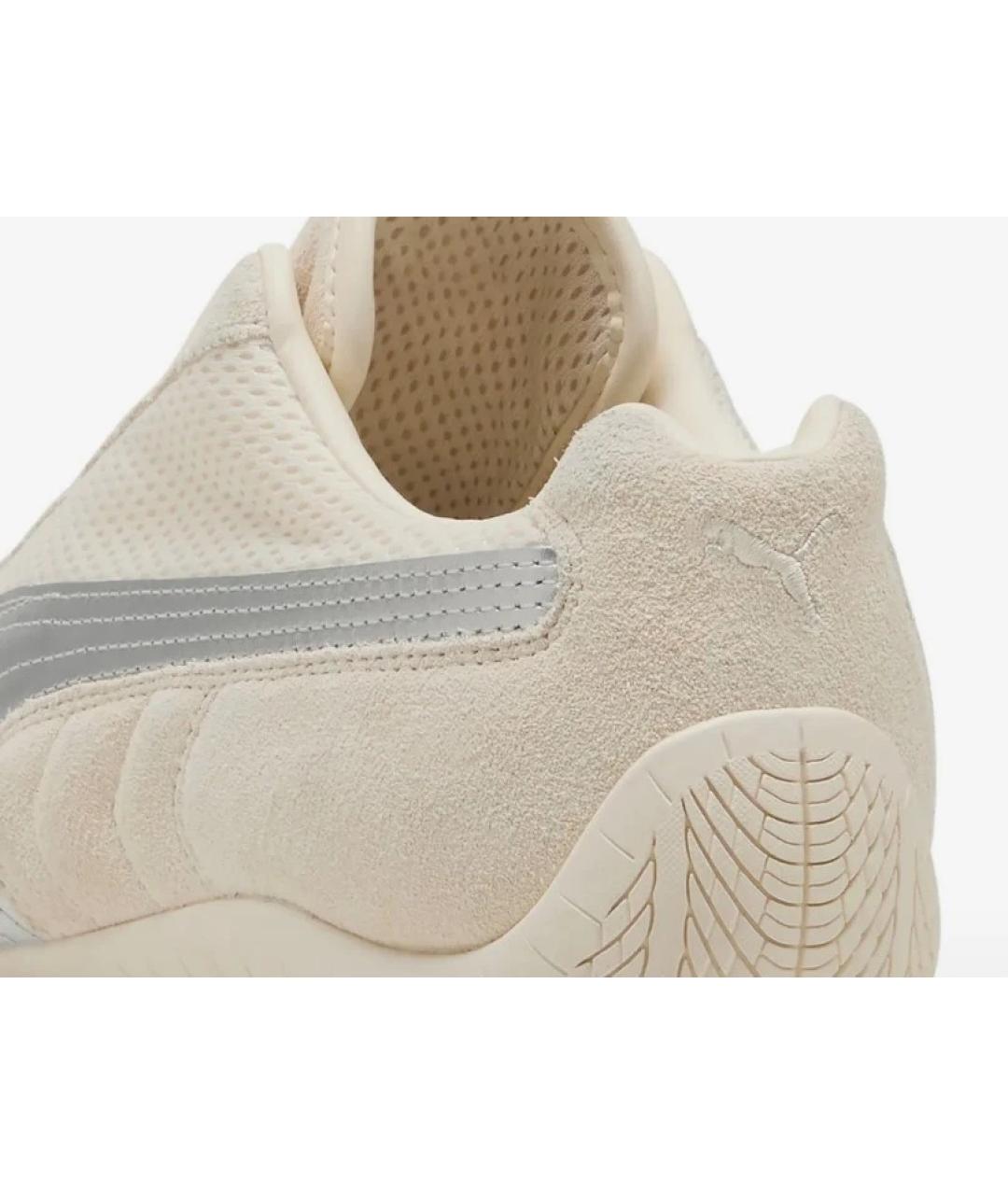 PUMA Бежевые замшевые кроссовки, фото 4