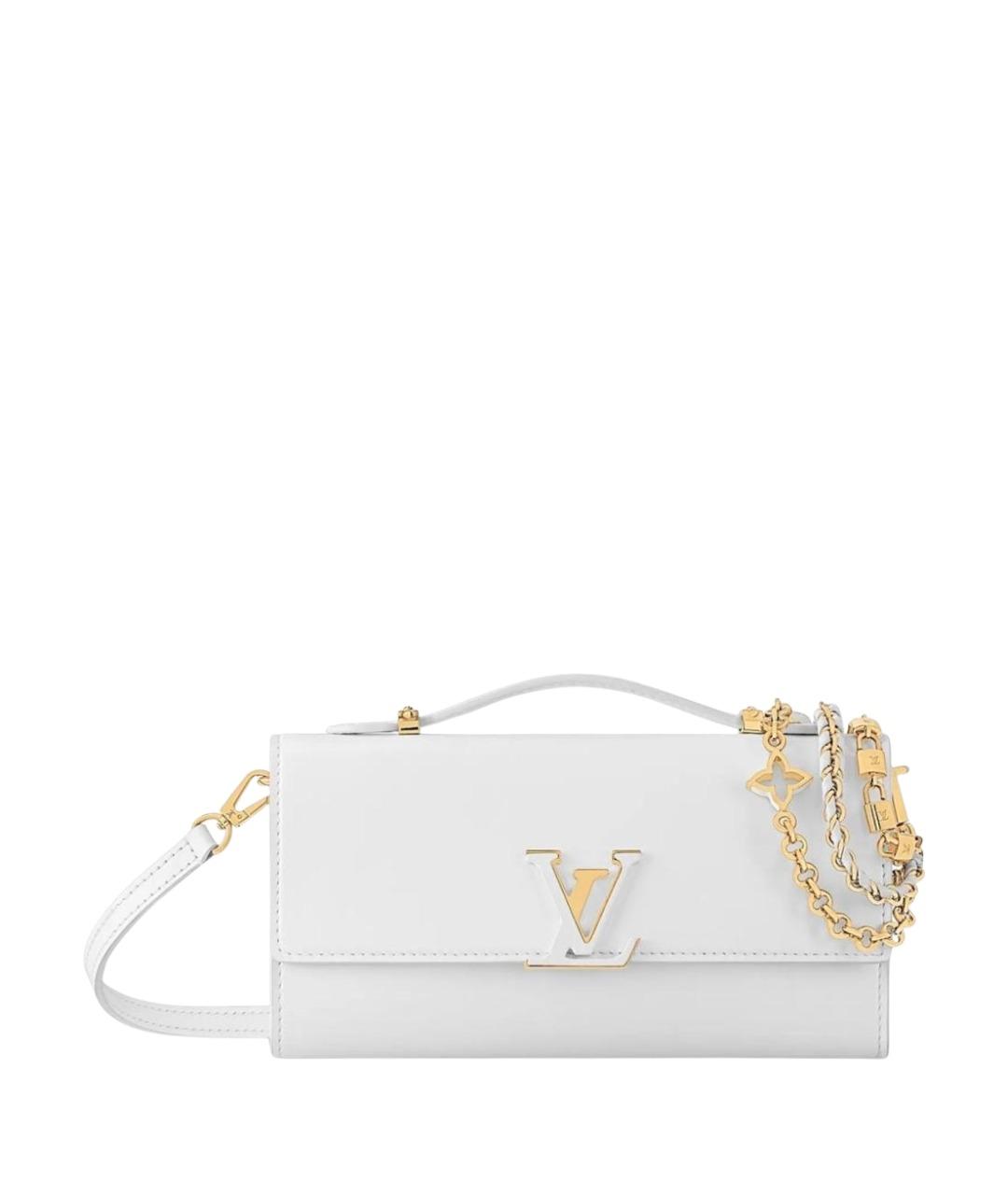 LOUIS VUITTON Белая кожаная сумка через плечо, фото 1