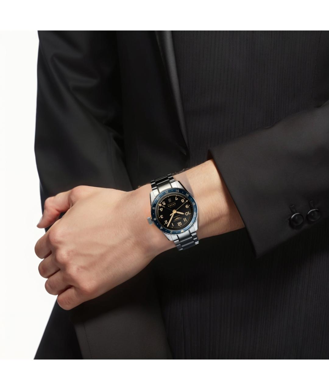 LONGINES Черные часы, фото 2