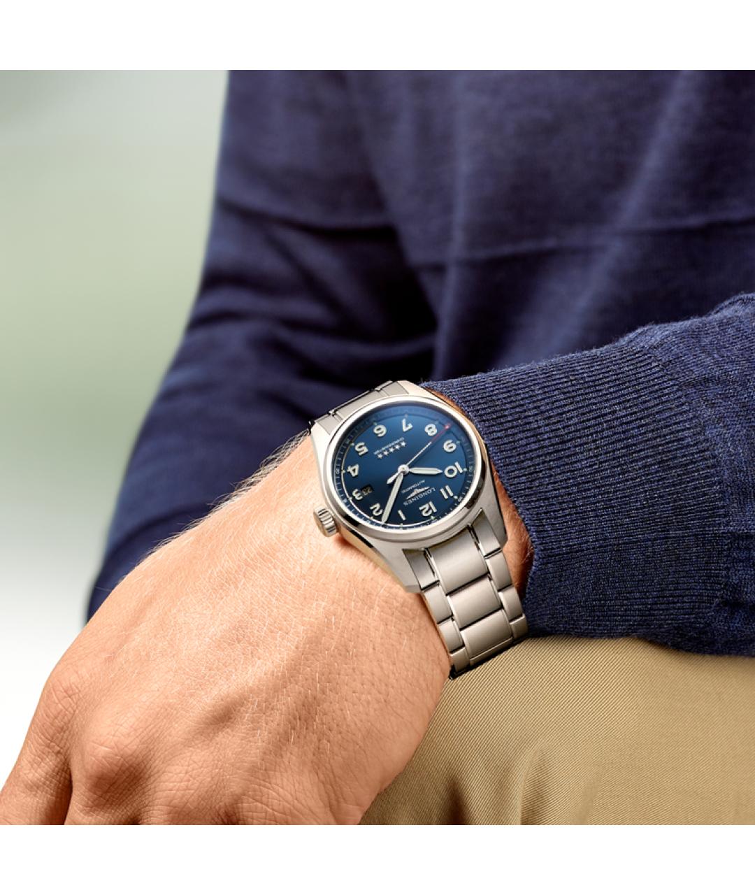 LONGINES Синие часы, фото 4