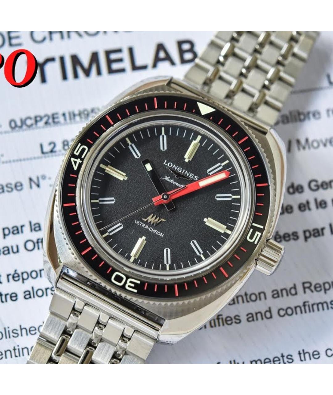 LONGINES Черные часы, фото 5