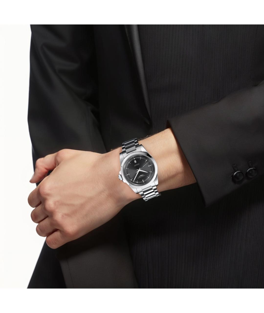 LONGINES Черные часы, фото 2