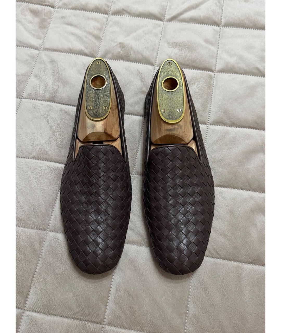 BOTTEGA VENETA Коричневые кожаные лоферы, фото 2