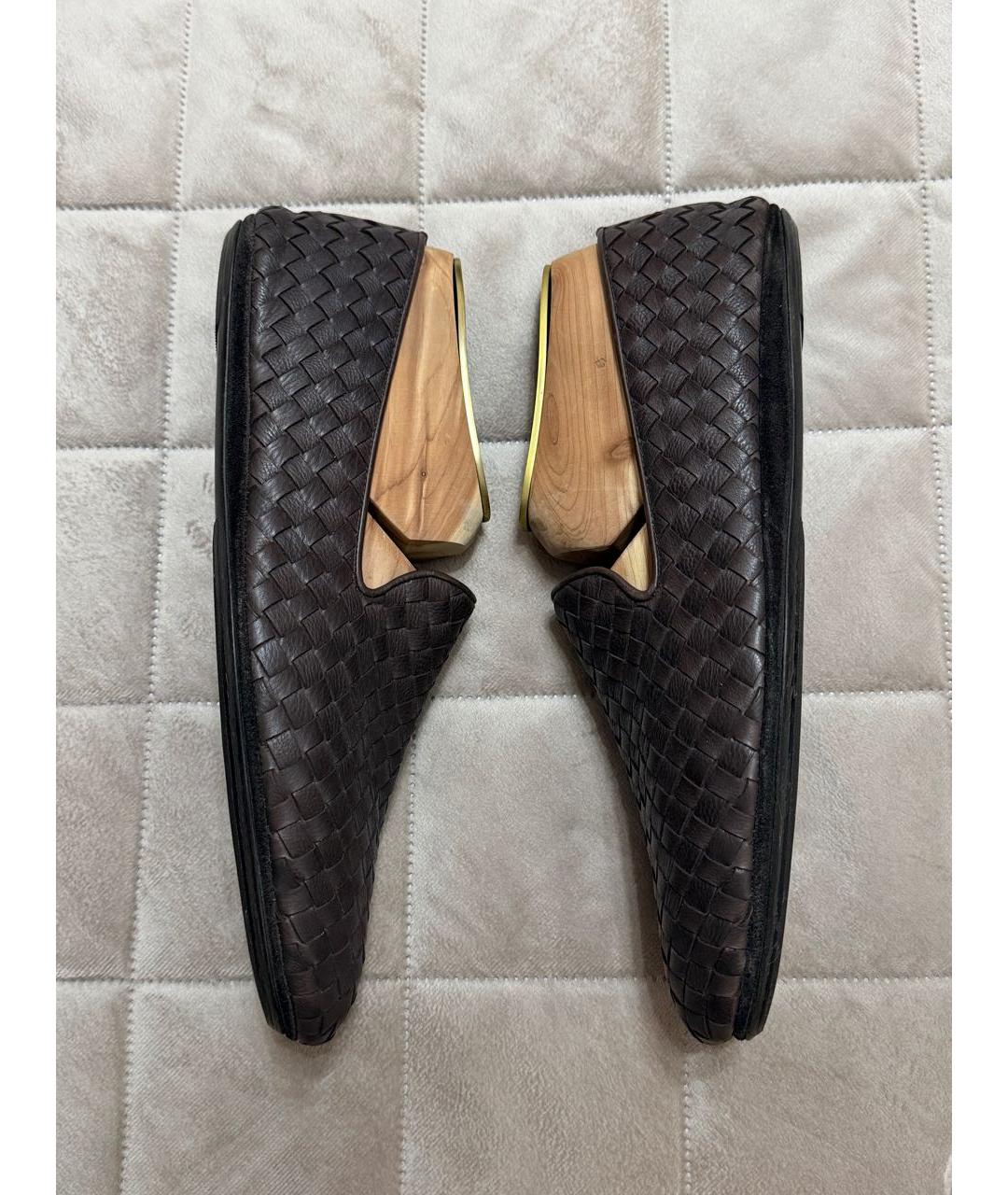 BOTTEGA VENETA Коричневые кожаные лоферы, фото 7