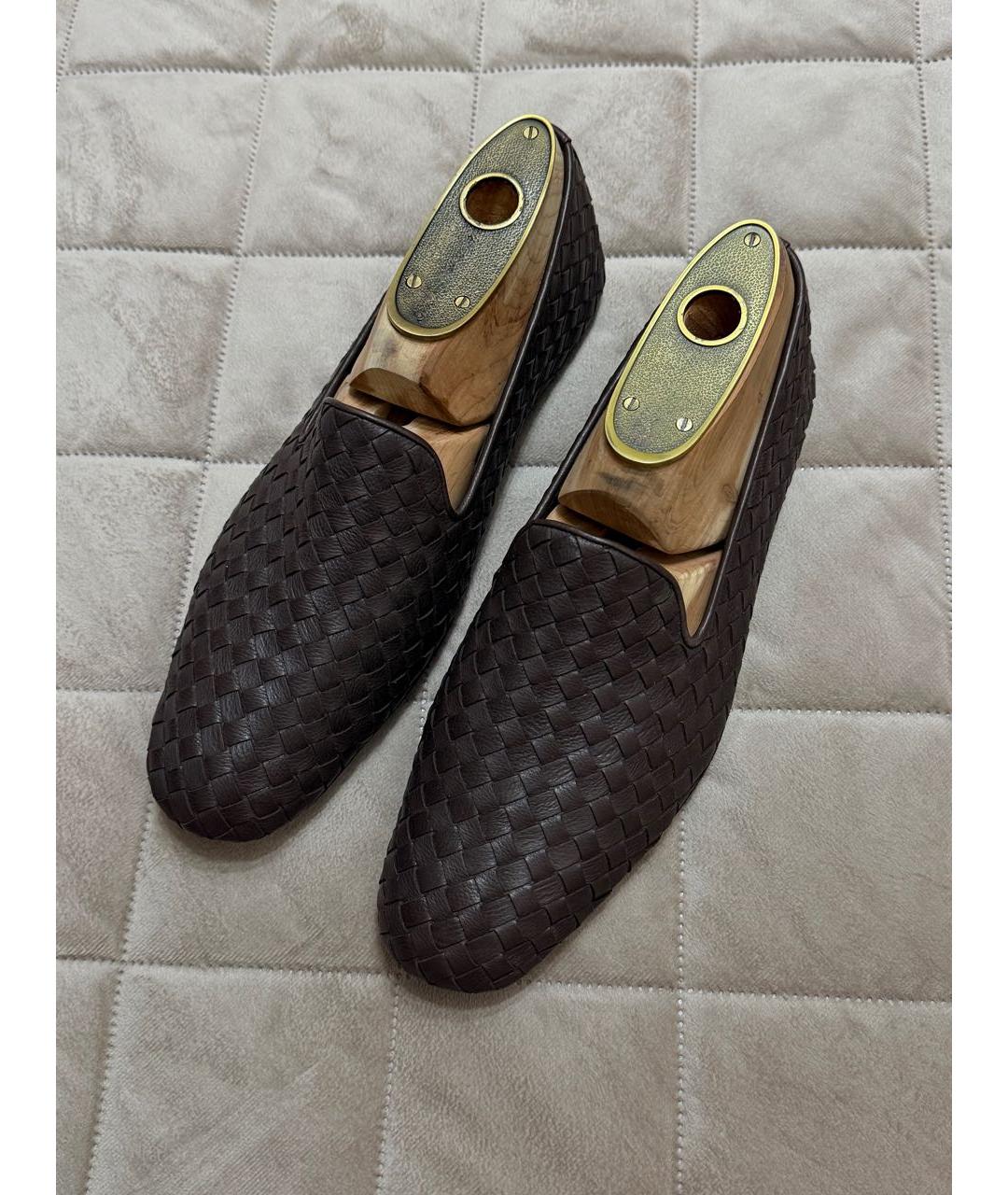 BOTTEGA VENETA Коричневые кожаные лоферы, фото 4